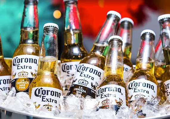Iced Corona bottles